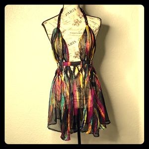 Sheer multicolor Dress